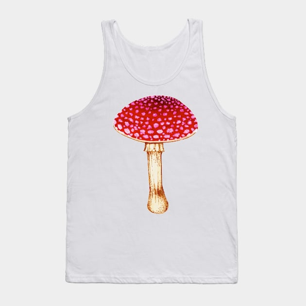 Watercolor Amanita Mushroom by Skye Rain Art Tank Top by Skye Rain Art